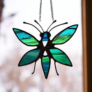 Handgemachter Glas Mosquito Suncatcher: Mosaik Insekt Fenster Dekor