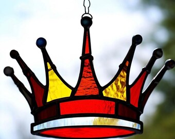 Handmade Stained Glass Crown: Royal Tiara, Fairy Tale Decor