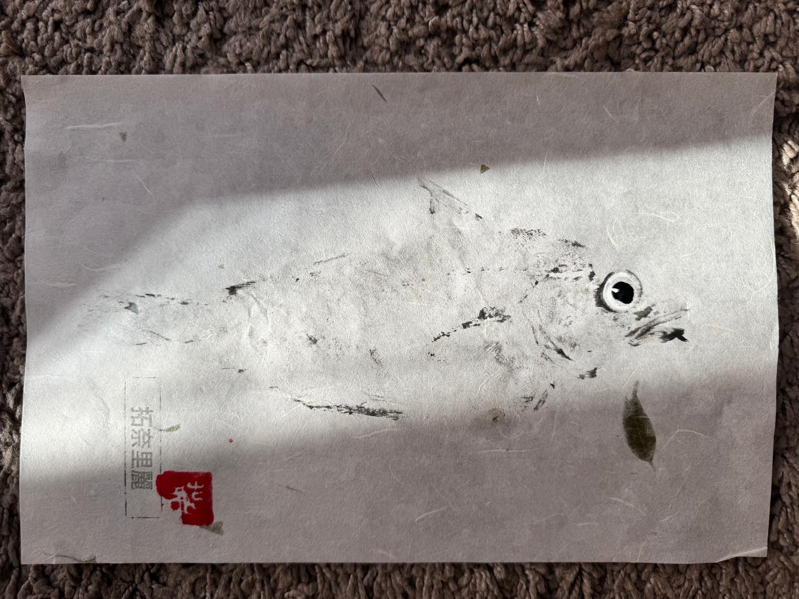 Gyotaku Fish Print – Pouting (trisopterus Luscus), Handcrafted Nature ...