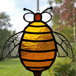 Glasmalerei-Bienenstock-Sonnenfänger: Handgemachte Bienenwabe fürs Fenster
