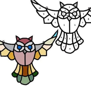Stained Glass Owl Pattern: DIY Suncatcher Template (PDF Download)