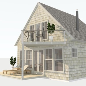 A-frame cabin blueprint plan showcasing minimalist and modern architecture. Designed for small homes, barndominiums or luxury cabins with versatile layouts