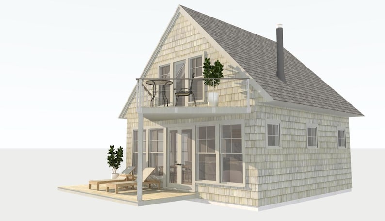 A-frame cabin blueprint plan showcasing minimalist and modern architecture. Designed for small homes, barndominiums or luxury cabins with versatile layouts