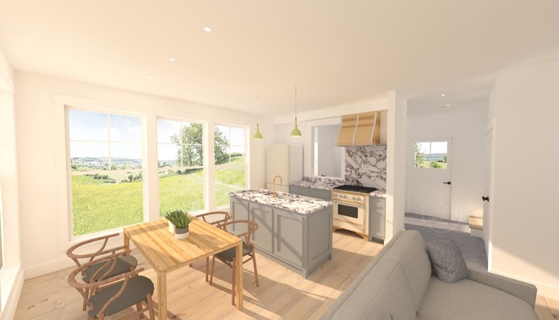 Tiny house blueprint plan featuring modern and elegant designs, including A-frame cabins, luxury cottages and barndominiums with flexible options.