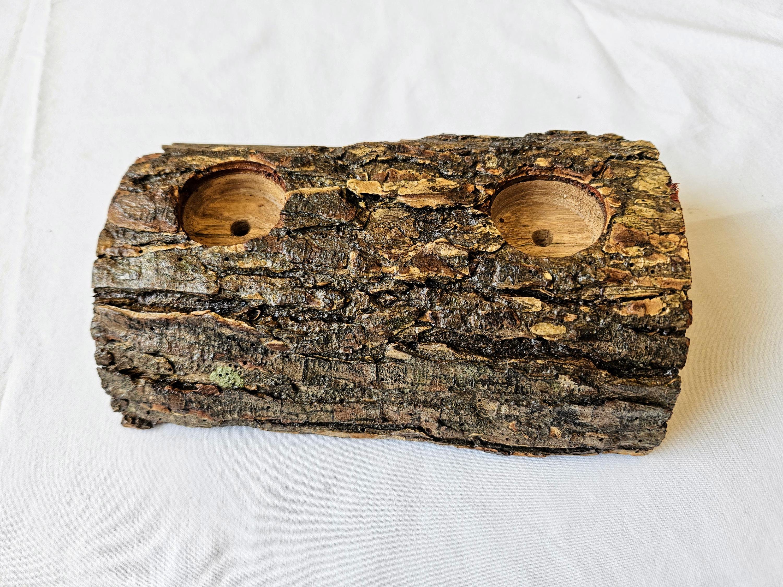 Wood Log Candle Riser Centerpiece - Etsy