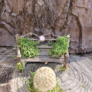 Fairy Garden, Fairy Bench, Fairy Furniture, Fairy Accessories, Dollhouse Miniatures, Miniature Bench
