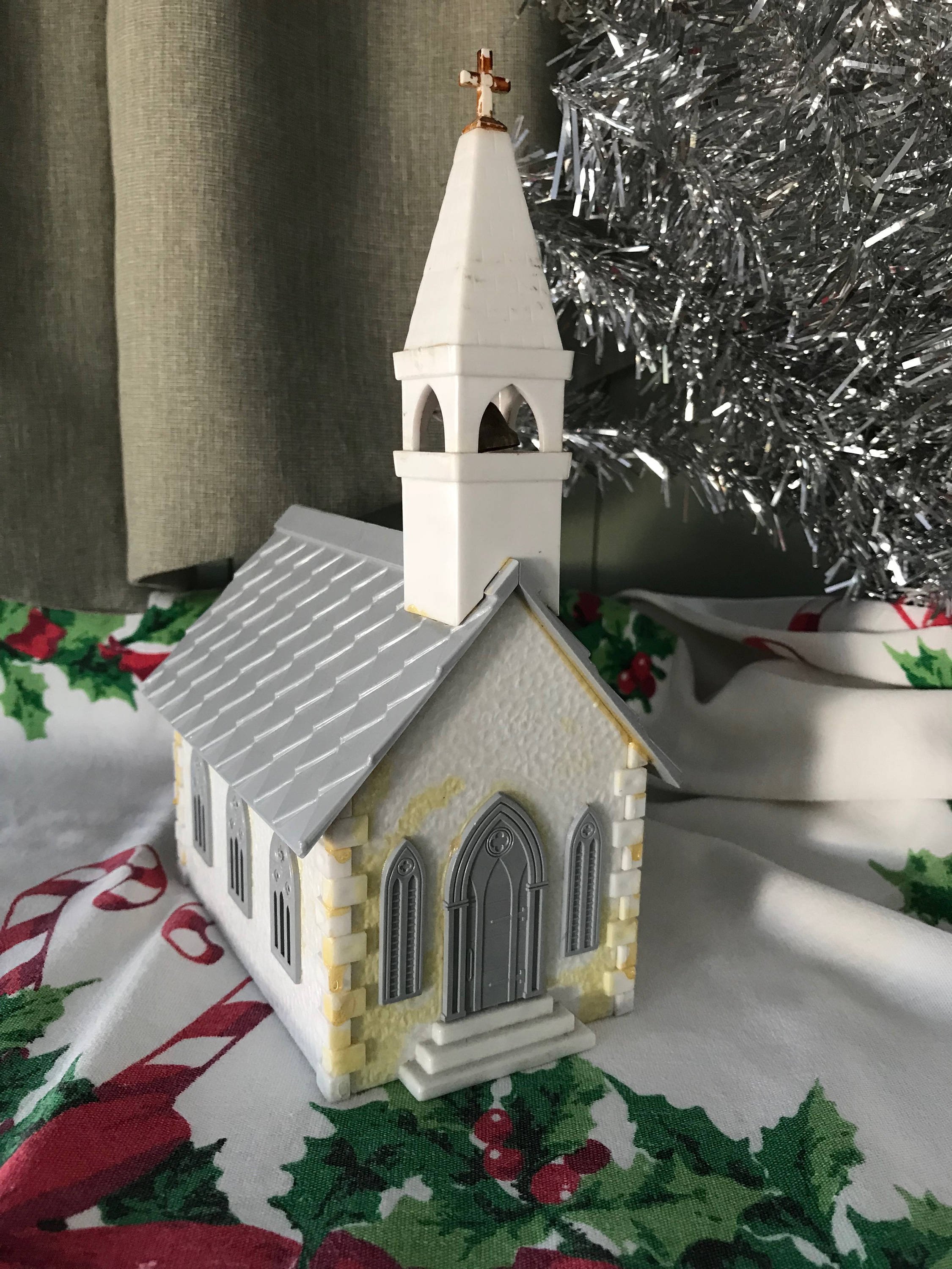 Vintage Plastic Church Wedding Chapel 1950s Christmas Decor Etsy