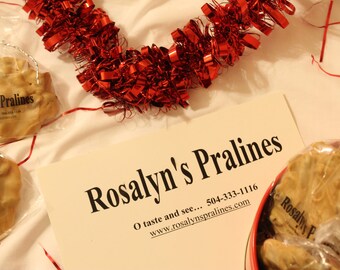 Valentine's Day Pralines.  Delight your valentine with the best in quality and taste, Rosalyn's Pralines.  Order yours today!