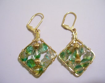 Golden Skies Chandelier Goldtone Earrings