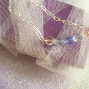 Spring Fling Silver Chain Pastel Beaded Necklace