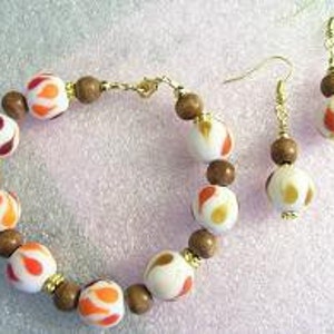 Vanilla Sky Gold Earrings & Bracelet FREE SHIPPING