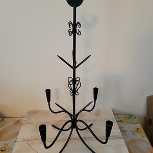 Gunnar Ander 1960&#39;s Swedish iron vintage MCM candelabra