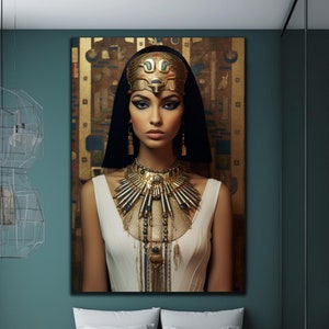 Cleopatra Glass Wall Art, Egyptian Queen Tempered Glass, Egyptian Gods Wall Decor, Egyptian Pharaoh Art, Stained Glass Print , Wall Hangings