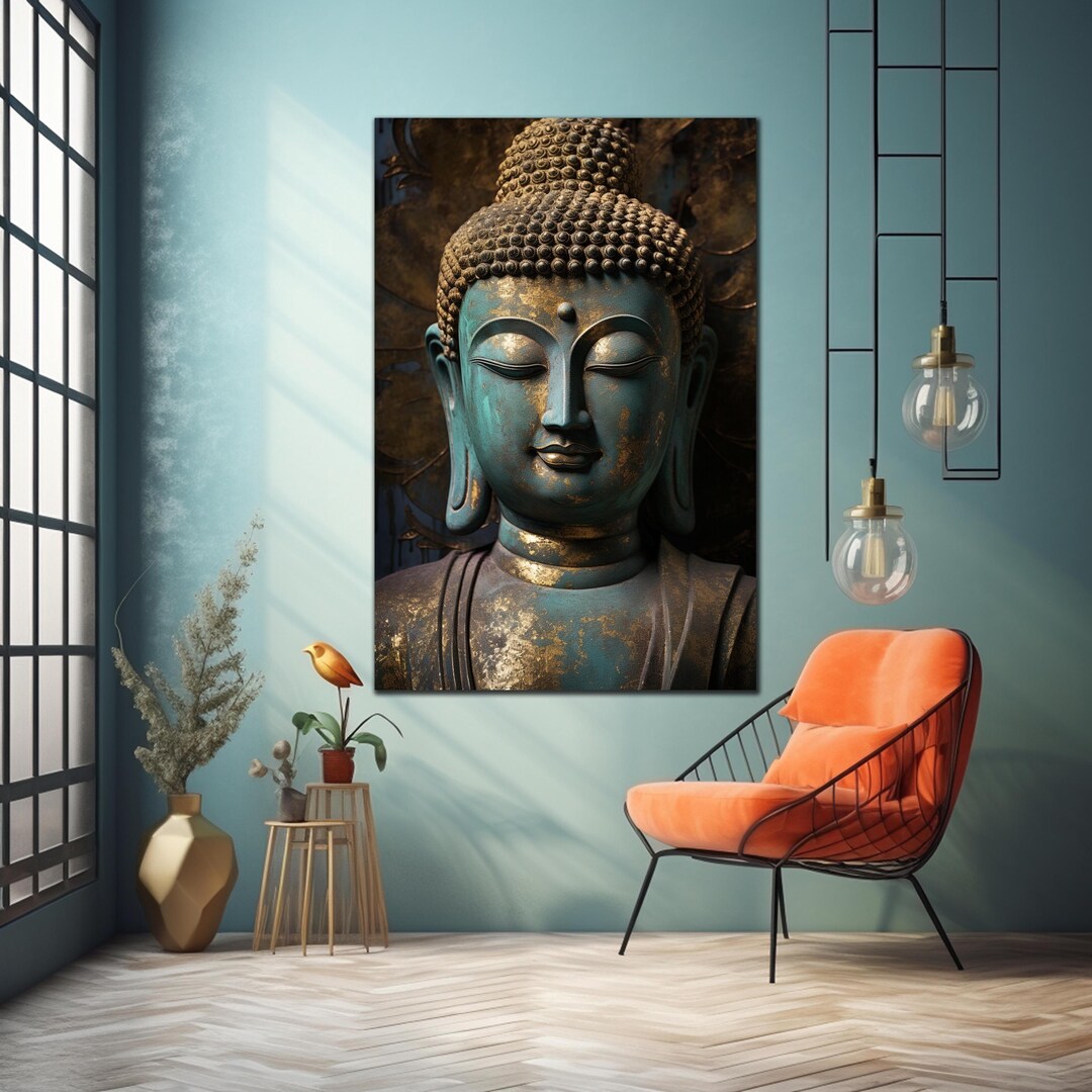 Buddha Tempered Glass Wall Art,shakyamuni Buddha Glass Decor,buddhist ...