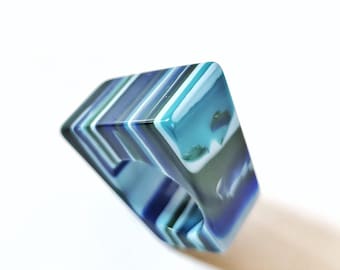 Bague Agnès Sobral, Couleur Verte, Taille 54/55, Neuve Sans Emballage