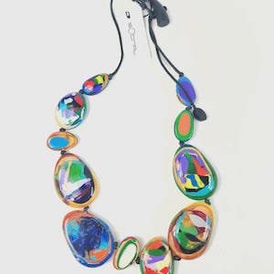 Sobral Kandinsky Lisi Reversible Adjustable Statement Artist Made Necklace