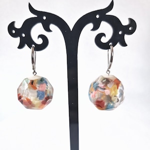 Sobral Wildflowers Flor do Campo Primavera White Core Dangle Artist Made Earrings