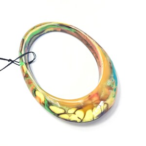 Sobral Kandinsky Rare Oval Moscou Colorful Artist Made Bangle Bracelet