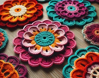 Cute Flower Coaster Crochet Pattern For Beginners