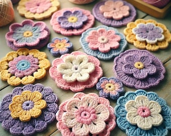 Cute Flower Coaster Crochet Pattern For Beginners