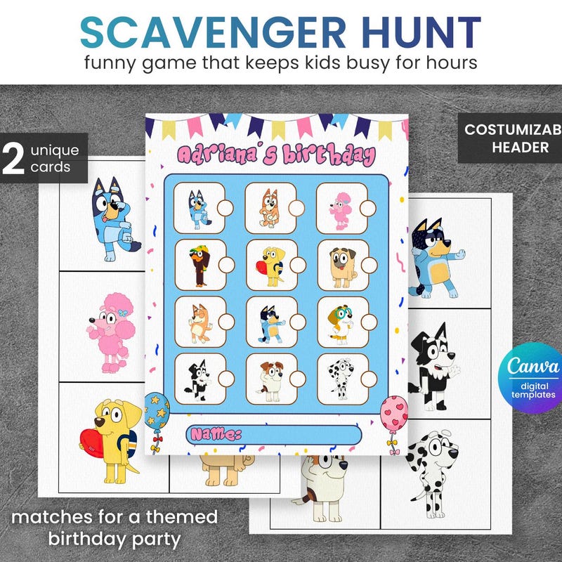Bluey Birthday Game - Etsy