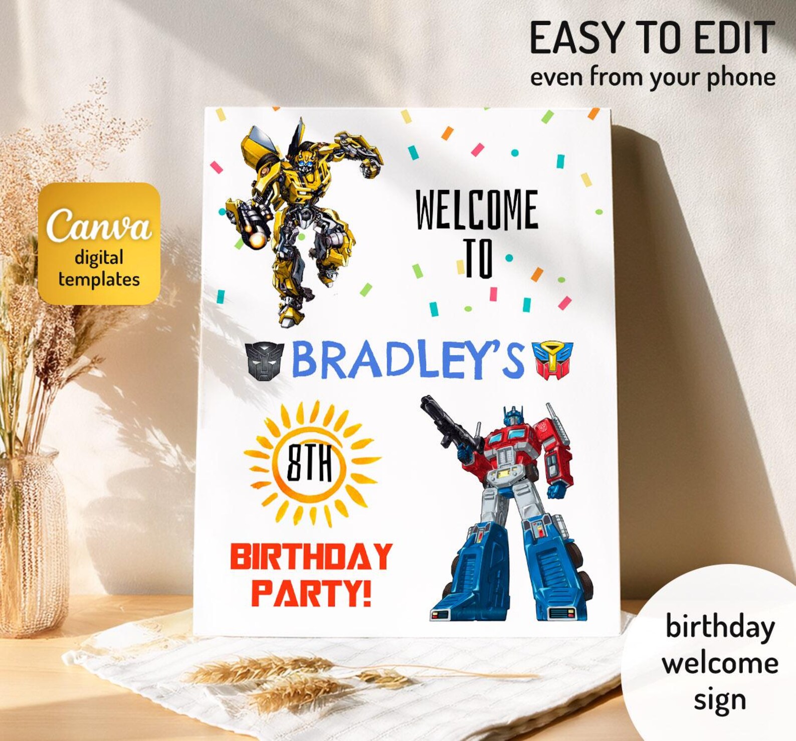 Transformers Welcome Sign In, Printable Birthday Party Rescue Bots ...