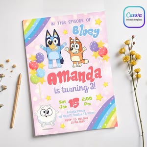 Paw-ty Editable Invitation, puppies Printable Birthday Invite boy girl, puppy invitation, dog invite, pool party Birthday Invite template