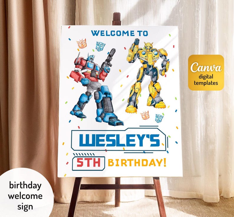 Transformers Welcome Sign In, Printable Birthday Party Rescue Bots ...