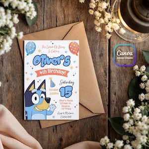 Paw-ty Editable Invitation, puppies Printable Birthday Invite boy girl, puppy invitation, dog invite, pool party Birthday Invite template