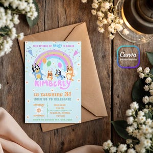 Paw-ty Editable Invitation, puppies Printable Birthday Invite boy girl, puppy invitation, dog invite, pool party Birthday Invite template
