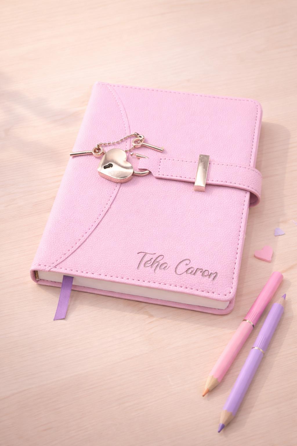Journal intime fille avec cadenas - Mon Journal Intime