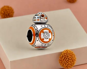 Star Wars BB-8 Charm Movie Character Silver Charm Unique Meaningful Bracelet Charm Jewellery Gift For Her