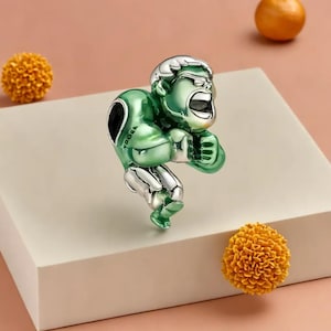 Hulk Charm Green Hulk Bracelet Charm Avengers Charm Women Silver Jewellery Animation Charm