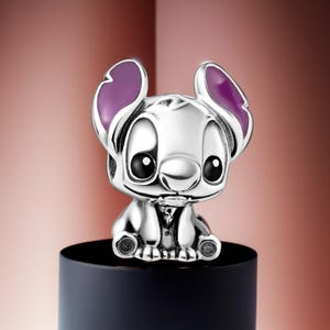 Lilo & Stitch Silver Charm Edição Limitada Joias de Desenho Animado Feitas à Mão para Mulheres Presente Brilhante e Tendência