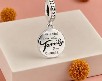 Friends Are Family New Dangle Charm Crafted for Friendship Dangle Charms Fit Any Bracelets Popular Custom Gift For Best Friend