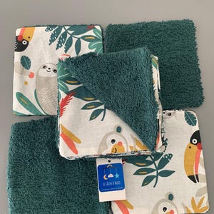 LOTS of 10 washable, reusable wipes 12x12cm