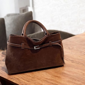 Luksusowa brązowa torba typu tote dla kobiet - wysokiej jakości miękka skórzana torba na ramię - modna torebka - uniwersalna torebka crossbody do jazdy do pracy