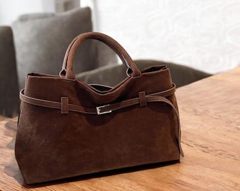 Luxury Brown Tote Bag for Women - High Quality Soft Leather Shoulder Bag - Fashion Handbag - Versatile Commuter Crossbody Purse