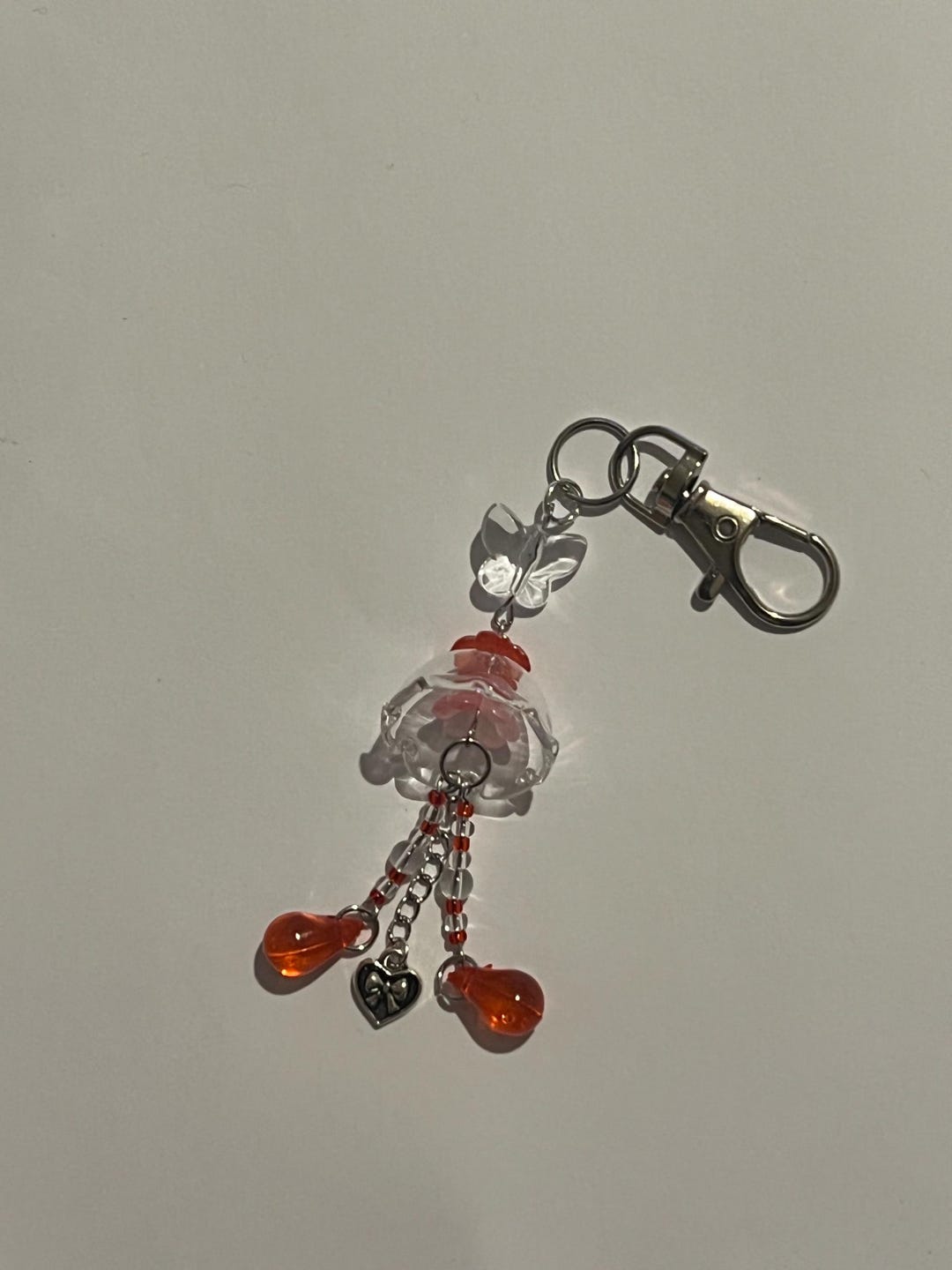 Knv Keychains Red Jellyfish Keychain, Iridescent Trinket, Fish Aesthetic Keyring ...