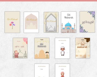 Eid Money Holder, Editable Eid Money Card, Eid Gifts For Kids, Eid Mubarak Card, Eid Greeting Cards, Canva Template, Instant Download