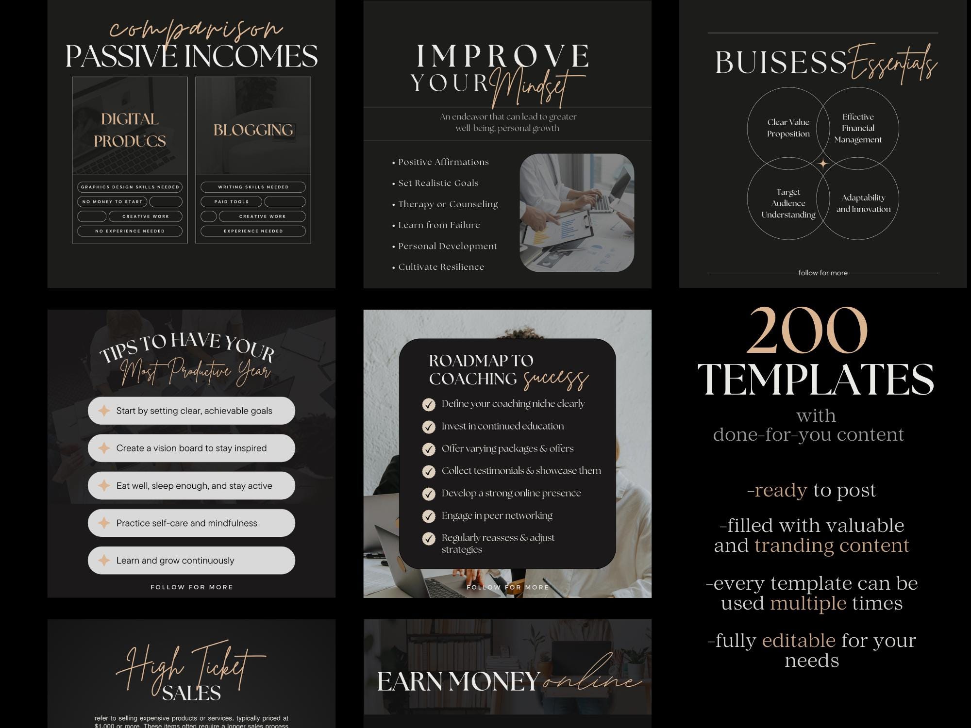Coaching Instagram Business Posts Templates Canva Social Media ...