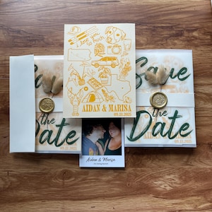 Handmade and Letterpress, Personalized Save the Date for Personalized Memorable Wedding | Wedding Invitations | Made to Order