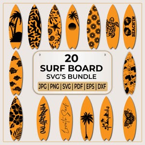 Surfboard Svg | Floral Surfboard SVG | Surf Clipart | Surfing, Ocean | Ocean Wave Svg | Surfer Man Svg | Summer Clipart | Aloha svg | Surf