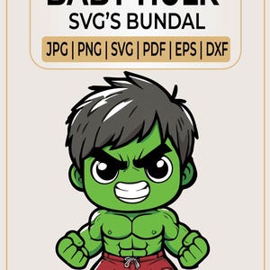 Hulk Svg | Baby Hulk SVG | Hulk Png | Hulk Clipart | Hulk Svg For Cricut | The Incredible Hulk SVG | Crazy Hulk | Silhouette