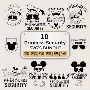 Prinses beveiliging Svg | prinses beveiliging | prinses beveiligingsbeest svg | prinses beveiligingsbadge svg | beveiliging prinsessen en prinsessen | Svg