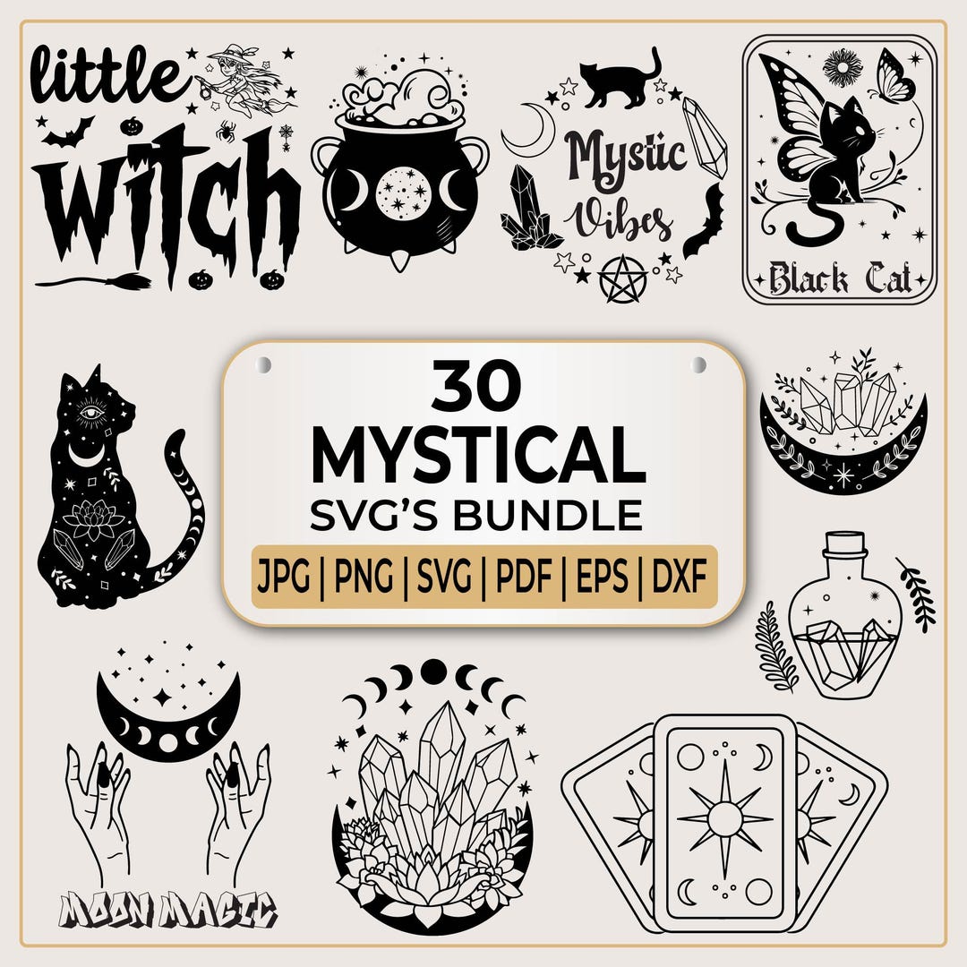Mystical Svg Bundle | Celestial Svg Bundle | Halloween Svg Bundle ...
