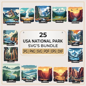 USA Nationalparks SVG Bundle | USA Nationalparks | Nationalparks svg | Nationalparks | Nationalparks svg Datei | Nationalparks Schild svg