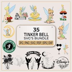 Tinkerbell SVG | Tinkerbell Svg Bundle | Tinker Bell Clipart | Believe Tinkerbell Png | Princess Clipart Instant Download | Tinker Bell