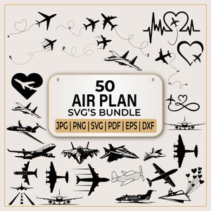 Airplane SVG Bundle | Travel svg | vacation trip | Plane Route heart path cut file | Airplane Path Bundle SVG | Airplane Heart Bundle Svg