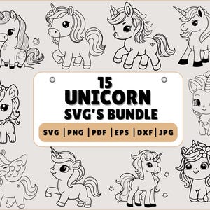 Unicorn Bundle Svg | Girls Unicorns svg png | Unicorn png | Unicorn Birthday Girl | Unicorn Cut File | Cute Unicorn Svg | Unicorn Clipart